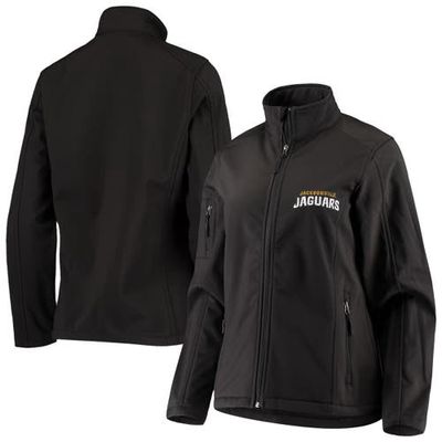 DUNBROOKE Women's Black Jacksonville Jaguars Full-Zip Sonoma Softshell Jacket