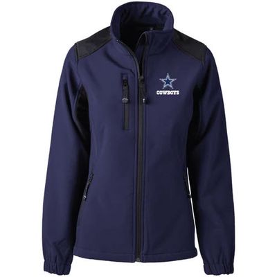 DUNBROOKE Women's Navy Dallas Cowboys Full-Zip Softshell Fleece Jacket