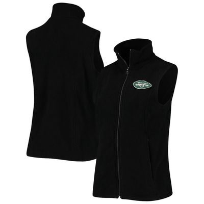 DUNBROOKE Women's New York Jets Black Houston Fleece Full-Zip Vest