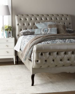 Duncan Fife Leather King Bed