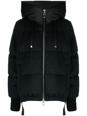 Duncan Taylor padded-design drawstring-hood coat - Black