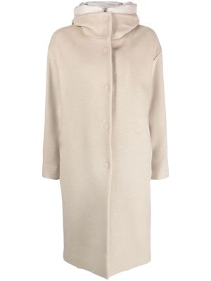 Duncan Taylor Tressa hooded layered coat - Neutrals