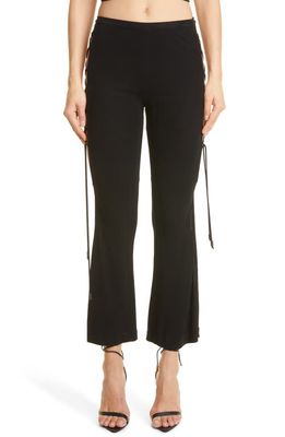 DUNDAS Cyrus Laced Side Jersey Ankle Pants in Black