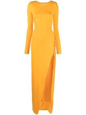 Dundas lace-up maxi dress - Orange