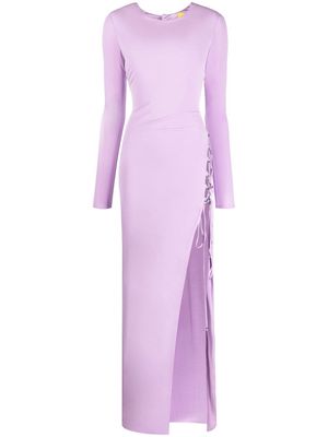 Dundas lace-up maxi dress - Purple