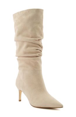 Dune London Slouch Pointed Toe Boot in Sand