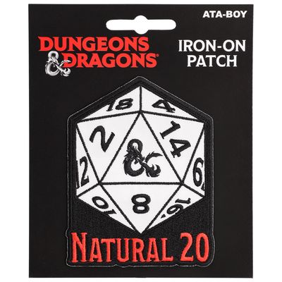 Dungeons & Dragons 3" Natural 20 Iron-On Patch