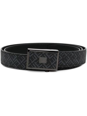Dunhill all-over logo print design belt - Black