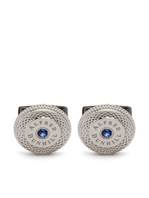 Dunhill Barley Decor crystal-embellished cufflinks - Silver