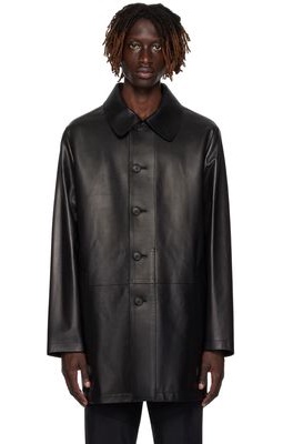 Dunhill Black Harness Leather Jacket