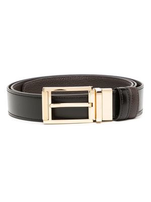 Dunhill buckle fastening leather belt - Black