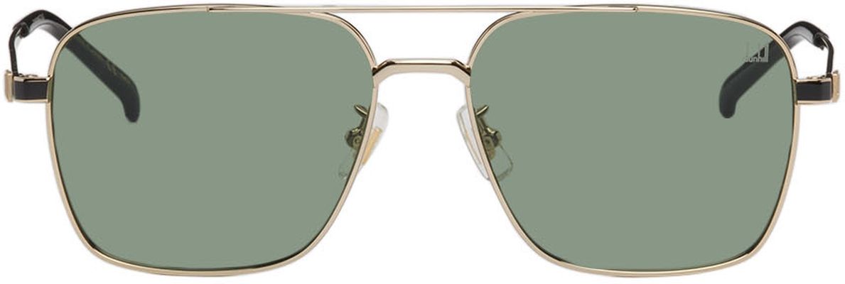 Dunhill Gold Metal Aviator Sunglasses