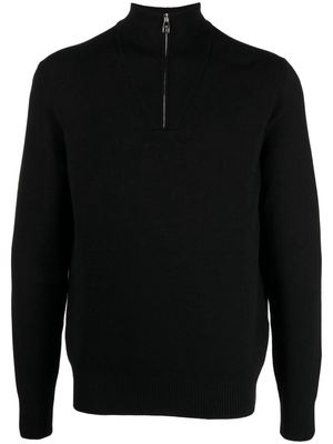 Dunhill half-zip wool jumper - Black