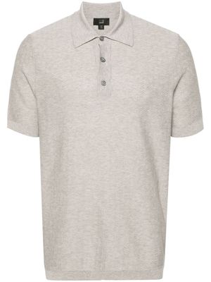 Dunhill herringboned cotton polo shirt - Grey