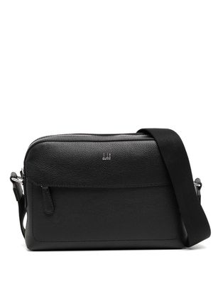 Dunhill leather logo-print messenger bag - Black