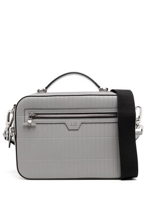 Dunhill leather logo-print messenger bag - Grey