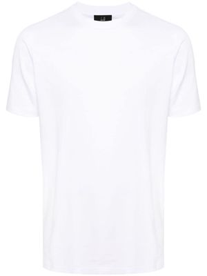 Dunhill logo-embroidered cotton T-shirt - White