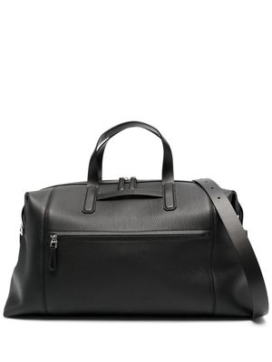 Dunhill logo-patch leather holdalls - Black