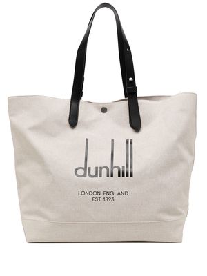 Dunhill logo-print detail tote bag - Grey