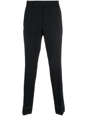 Dunhill Mayfair tapered-leg wool trousers - Black