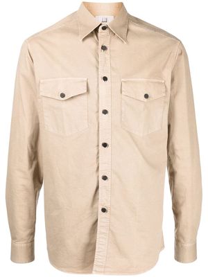 Dunhill patch-pocket cotton shirt - Brown