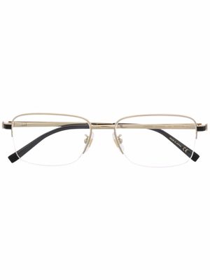 Dunhill rectangle-frame optical glasses - Gold