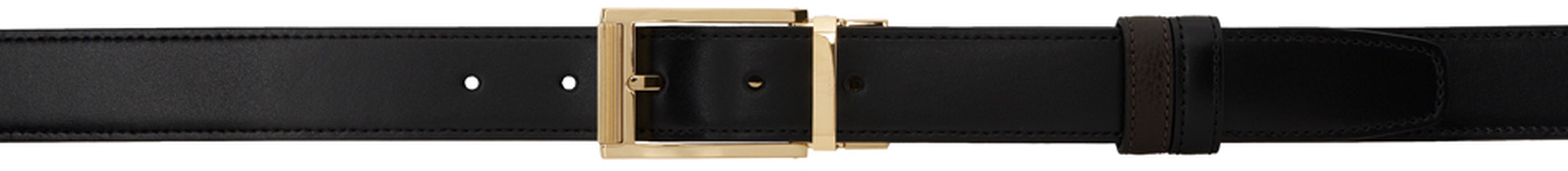 Dunhill Reversible Black & Brown Pin-Buckle Belt