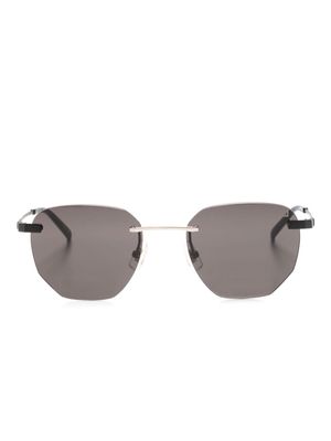 Dunhill rimless geometric-frame sunglasses - Black