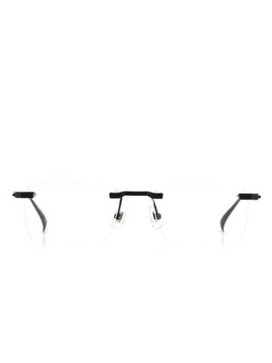 Dunhill rimless rectangle-lens glasses - Black