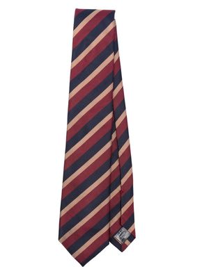 Dunhill striped mulberry silk tie - Red