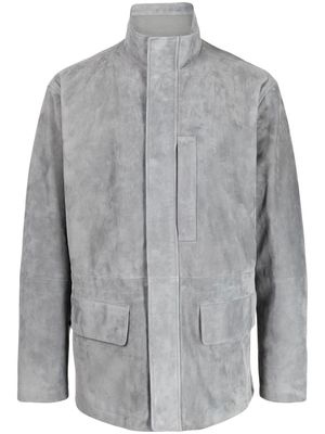 Dunhill suede stand-collar jacket - Grey