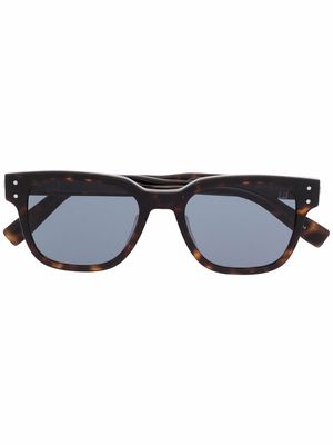 Dunhill tortoiseshell-effect wayfarer-frame sunglasses - Brown