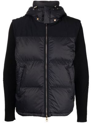 Dunhill zip-up padded coat - Black