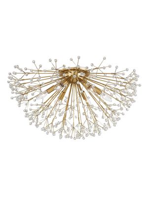 Dunkirk 6-Light Semi Flush Mount - Aged Brass