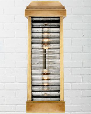 Dunmore Curved Glass Louver Sconce