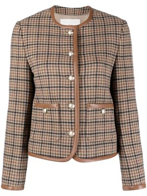 DUNST check-plaid fitted jacket