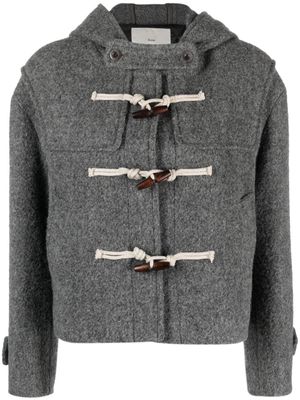 DUNST hooded cropped duffle jacket - Grey