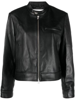 DUNST zip-up leather jacket - Black