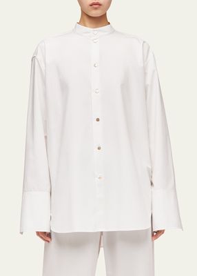 Duo-Button Poplin Shirt