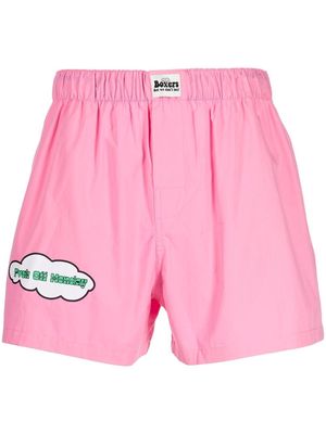 DUOltd logo-print boxer shorts - Pink