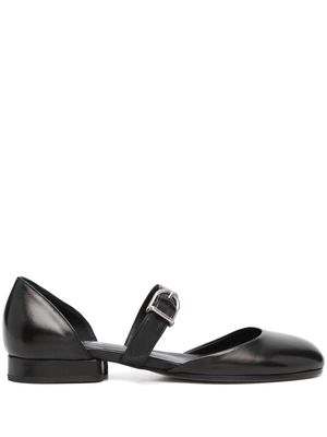 Durazzi Milano 30mm leather ballerina shoes - Black