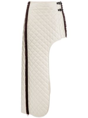 Durazzi Milano asymmetric quilted skirt - Neutrals