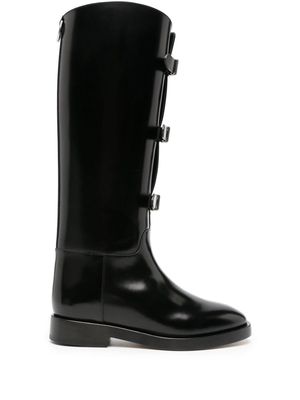 Durazzi Milano buckled leather boots - Black