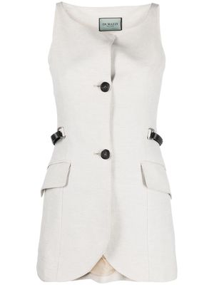 Durazzi Milano button-fastening sleeveless waistcoat - Neutrals