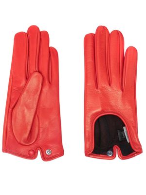 Durazzi Milano cut-out panelled leather gloves - Red