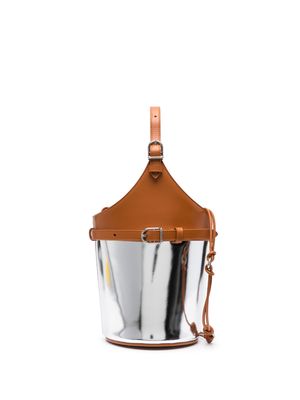 Durazzi Milano drawstring leather bucket bag - Brown