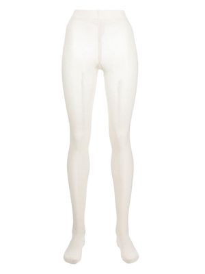 Durazzi Milano frayed-detail silk tights - Neutrals