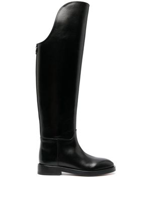 Durazzi Milano polished-leather riding boots - Black
