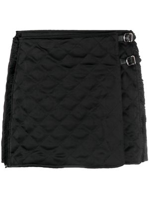Durazzi Milano quilted wrap-style mini skirt - Black