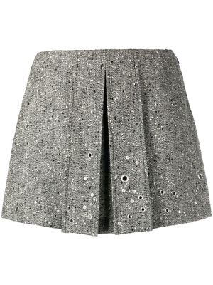 Durazzi Milano rivet-detail pleated mini skirt - Grey